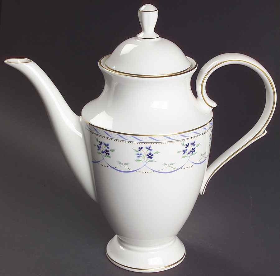 Orleans Blue Coffee Pot & Lid by Lenox-1