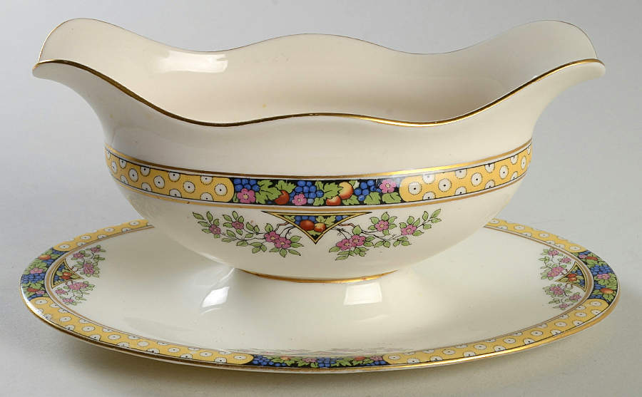 The Orchard Gravy Boat with Attached Underplate by Lenox-1
