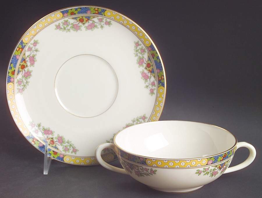 The Orchard Flat Cream Soup Bowl & Saucer Set by Lenox-1