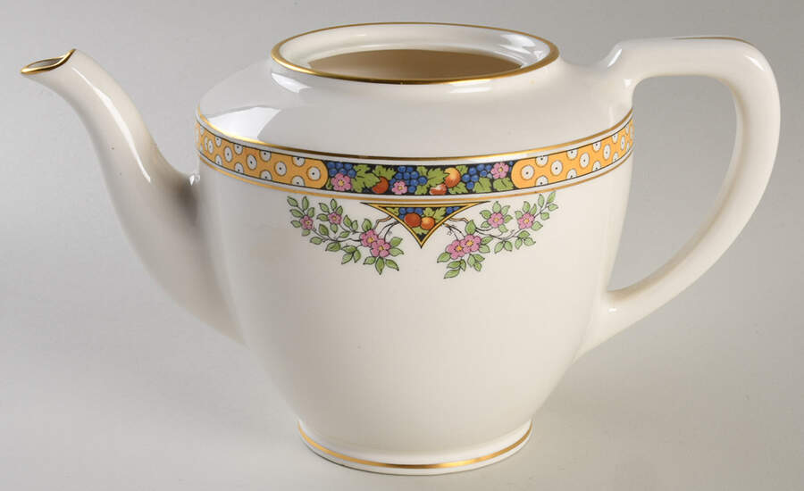The Orchard Shape 1961 Teapot No Lid by Lenox-1