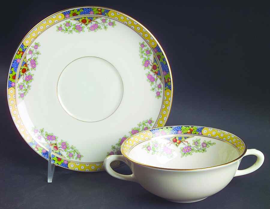 The Orchard Flat Cream Soup Bowl & Saucer Set by Lenox-1