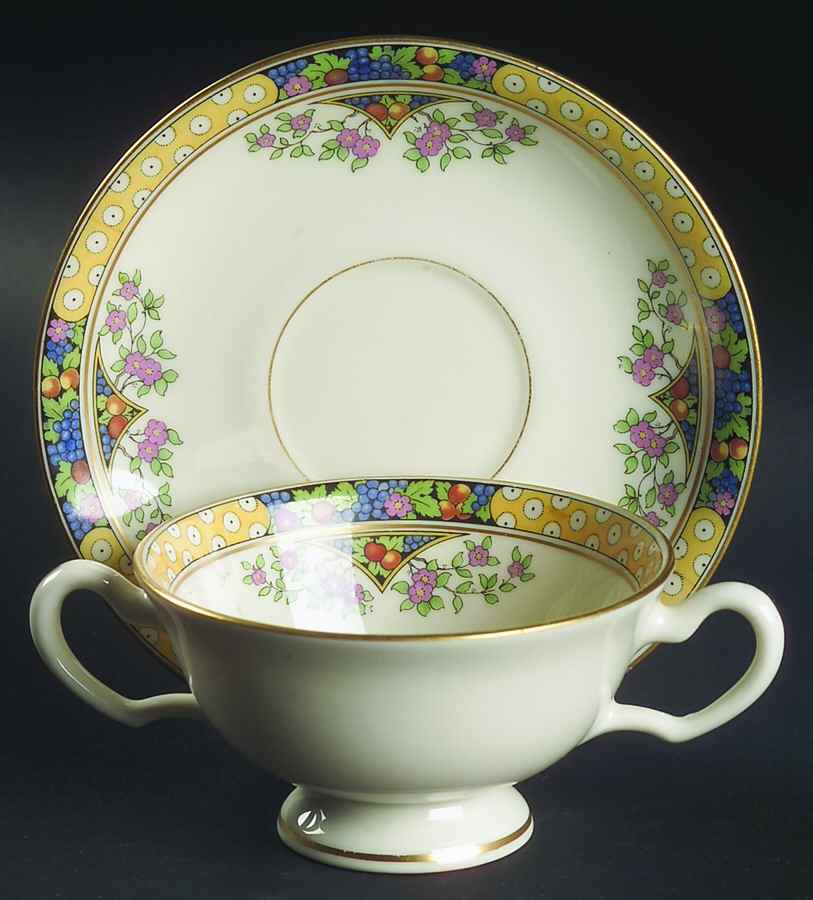 The Orchard Footed Bouillon Cup & Saucer by Lenox-1