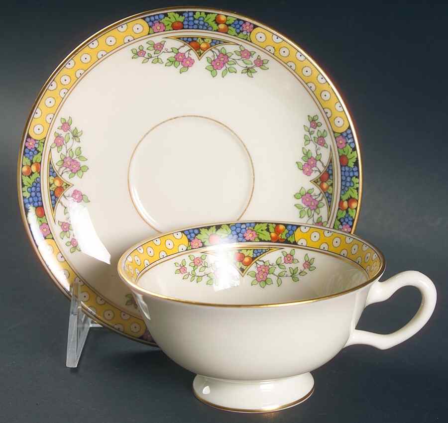 The Orchard Footed Cup & Saucer Set by Lenox-1
