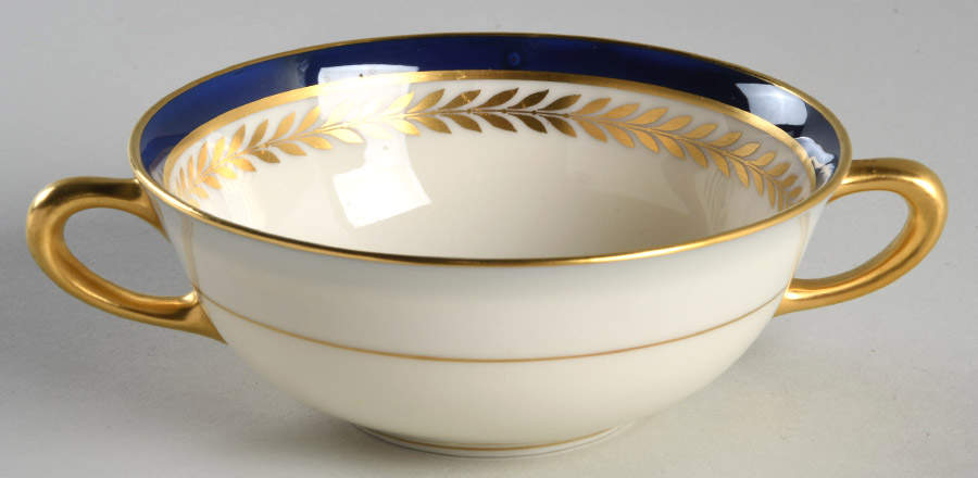 Orleans Cobalt Blue Flat Cream Soup Bowl by Lenox-1