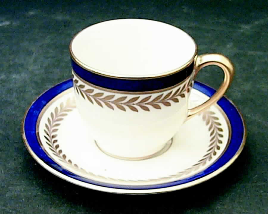 Orleans Cobalt Blue Flat Demitasse Cup & Saucer Set by Lenox-1