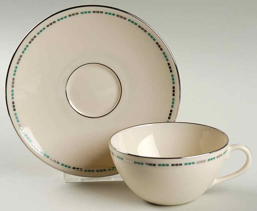 Oslo Flat Cup & Saucer Set by Lenox-1