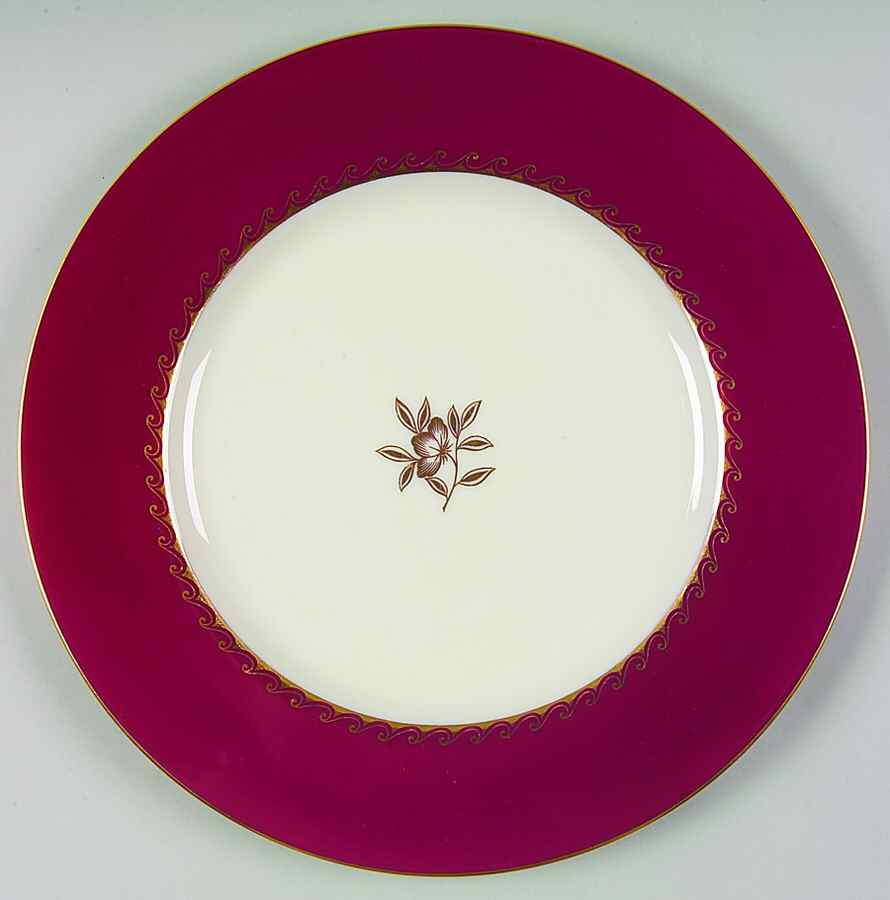 Triumph Maroon Service Plate (Charger) by Lenox-1