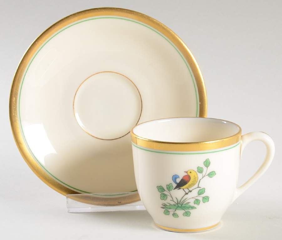 Springtime Flat Demitasse Cup & Saucer Set by Lenox-1