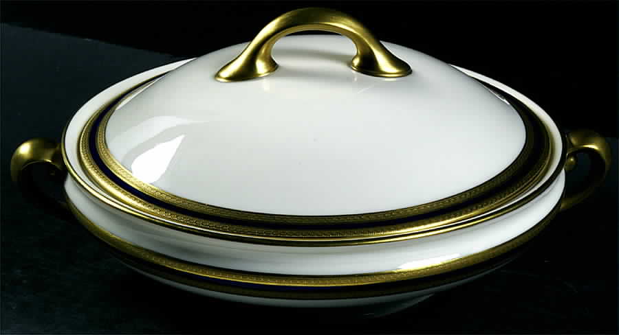 P72 Cobalt Blue Round Covered Vegetable by Lenox-1