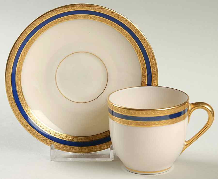 P72 Cobalt Blue Flat Demitasse Cup & Saucer Set by Lenox-1