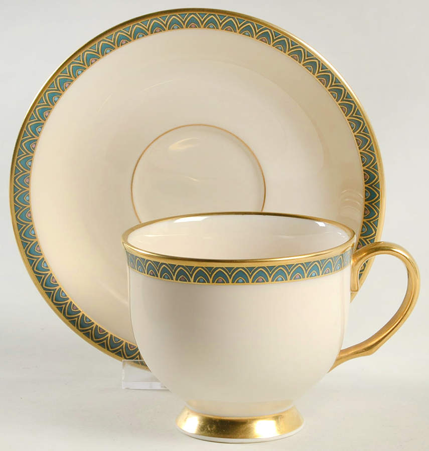 Patriot Footed Cup & Saucer Set by Lenox-1