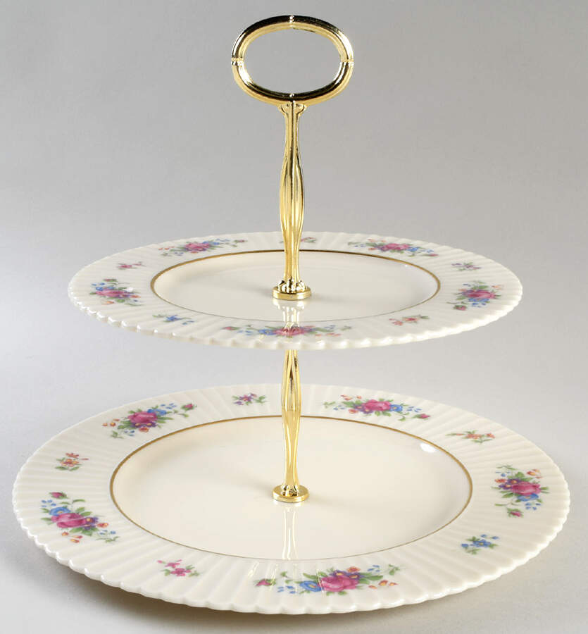 Pavlova 6 5/8"-10"  2 Tiered Serving Tray (Dp, Sp) HC by Lenox-1