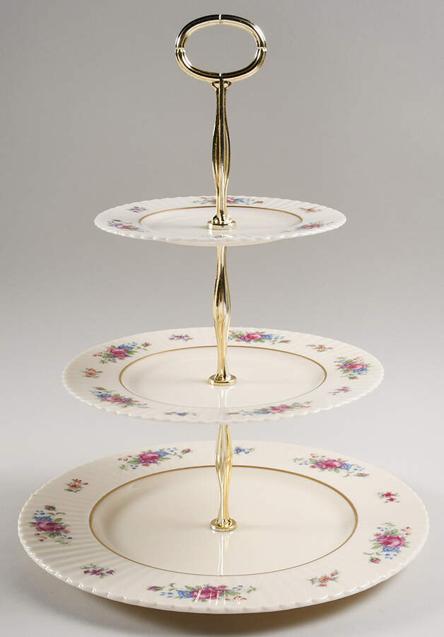 Pavlova 13 7/8"-14 1/4" 3-Tiered Serving Tray(DP,SP,BB) HC by Lenox-1