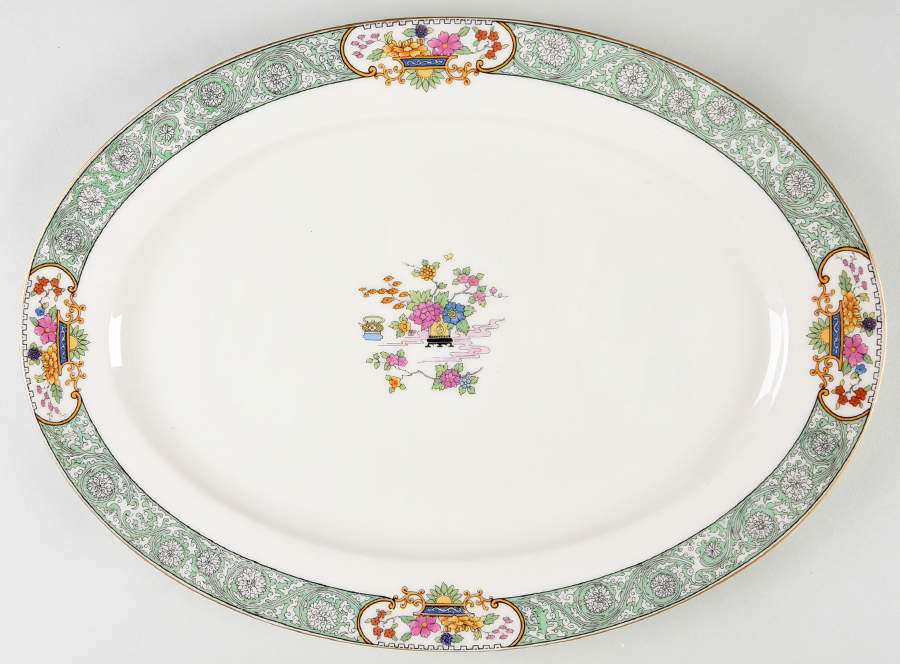 Peking 17" Oval Serving Platter by Lenox-1