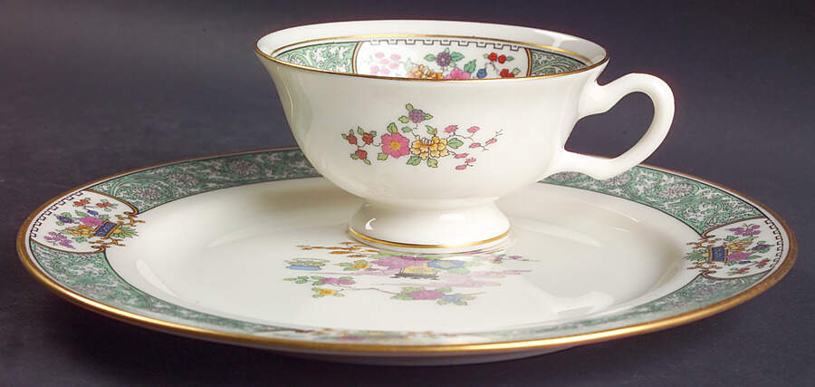 Peking Snack Plate & Cup Set by Lenox-1