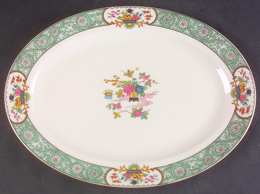 Peking 13" Oval Serving Platter by Lenox-1