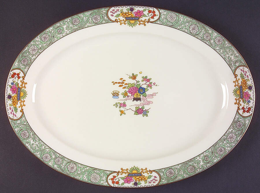 Peking 15" Oval Serving Platter by Lenox-1