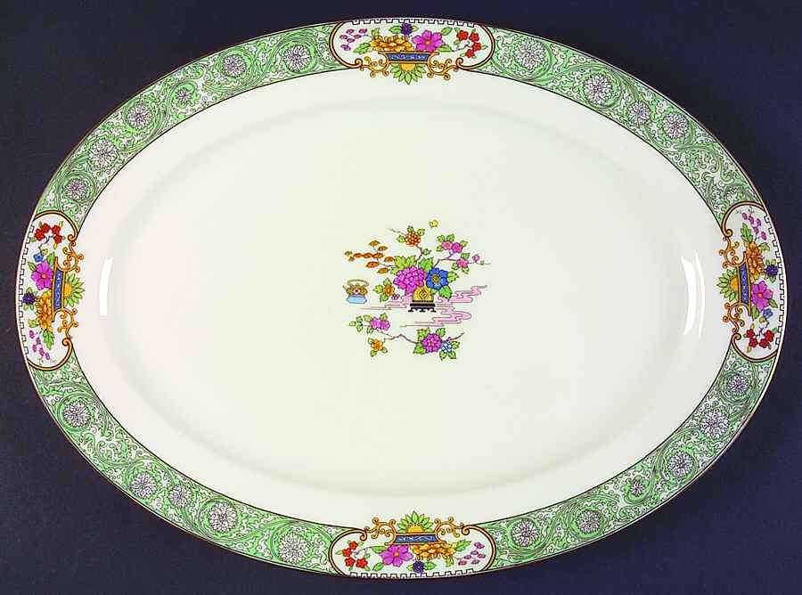 Peking 15" Oval Serving Platter by Lenox-1