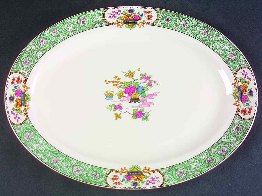 Peking 13" Oval Serving Platter by Lenox-1