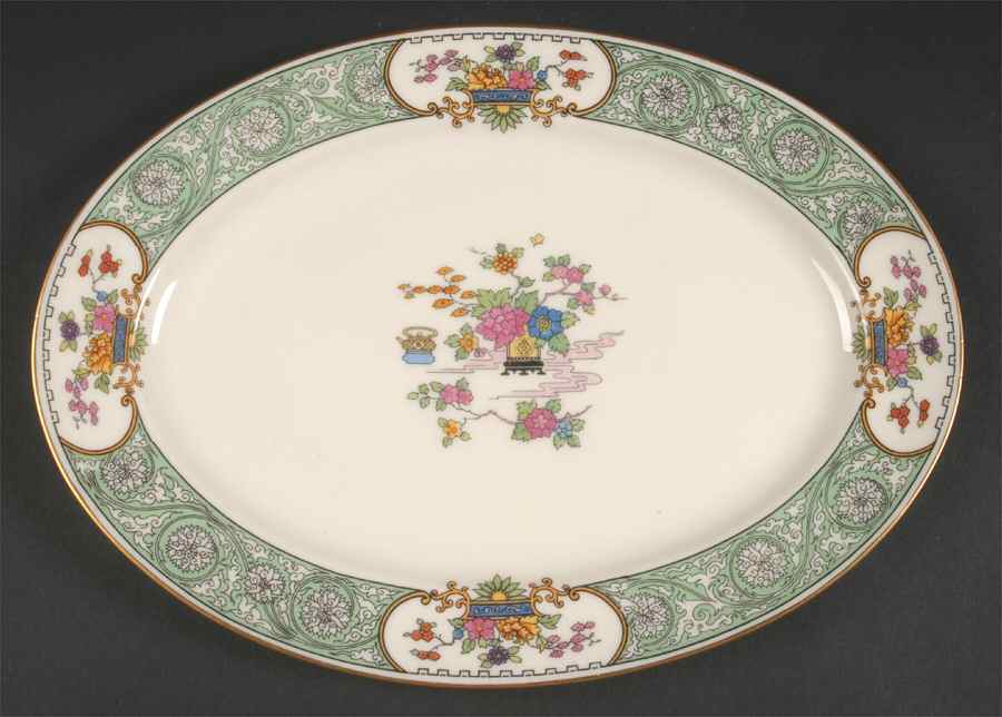 Peking 11" Oval Serving Platter by Lenox-1