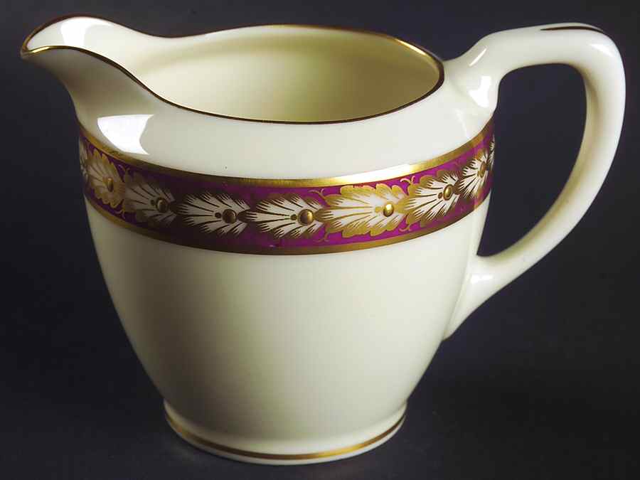 Pembrook Maroon Creamer by Lenox-1