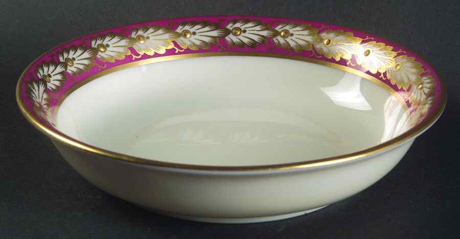 Pembrook Maroon Fruit/Dessert (Sauce) Bowl by Lenox-1