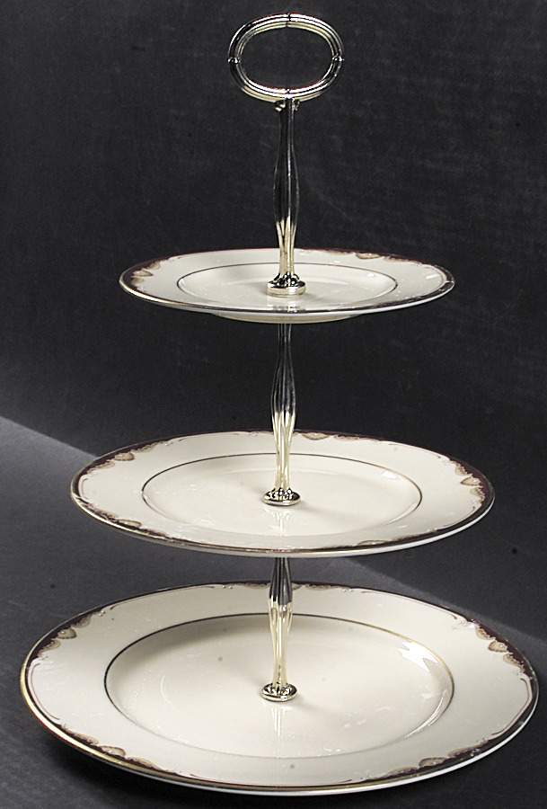 Pierce 13 7/8"-14 1/4" 3-Tiered Serving Tray(DP,SP,BB) HC by Lenox-1