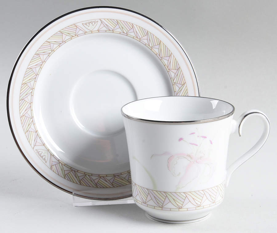 Pink Lily Flat Cup & Saucer Set by Lenox-1