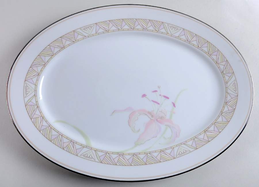 Pink Lily 14" Oval Serving Platter by Lenox-1