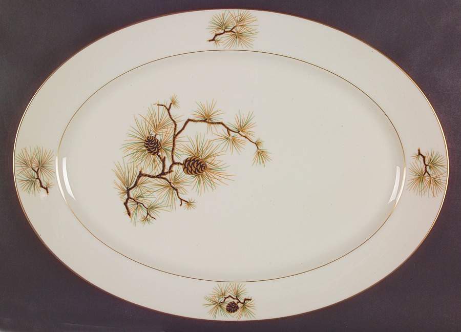 Pine 17" Oval Serving Platter by Lenox-1