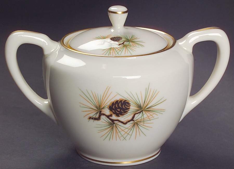 Pine Sugar Bowl & Lid by Lenox-1