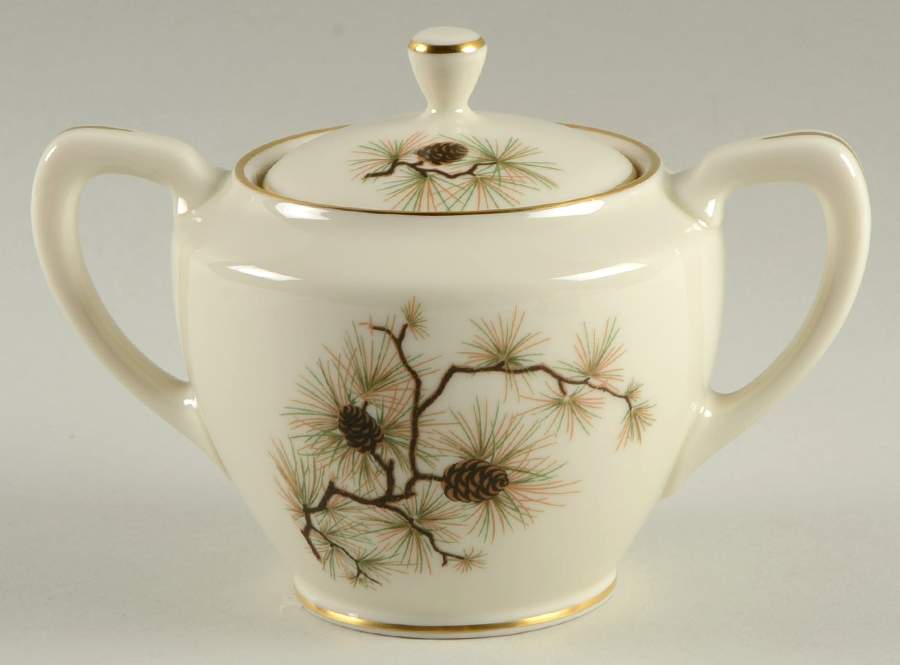 Pine Sugar Bowl & Lid by Lenox-1