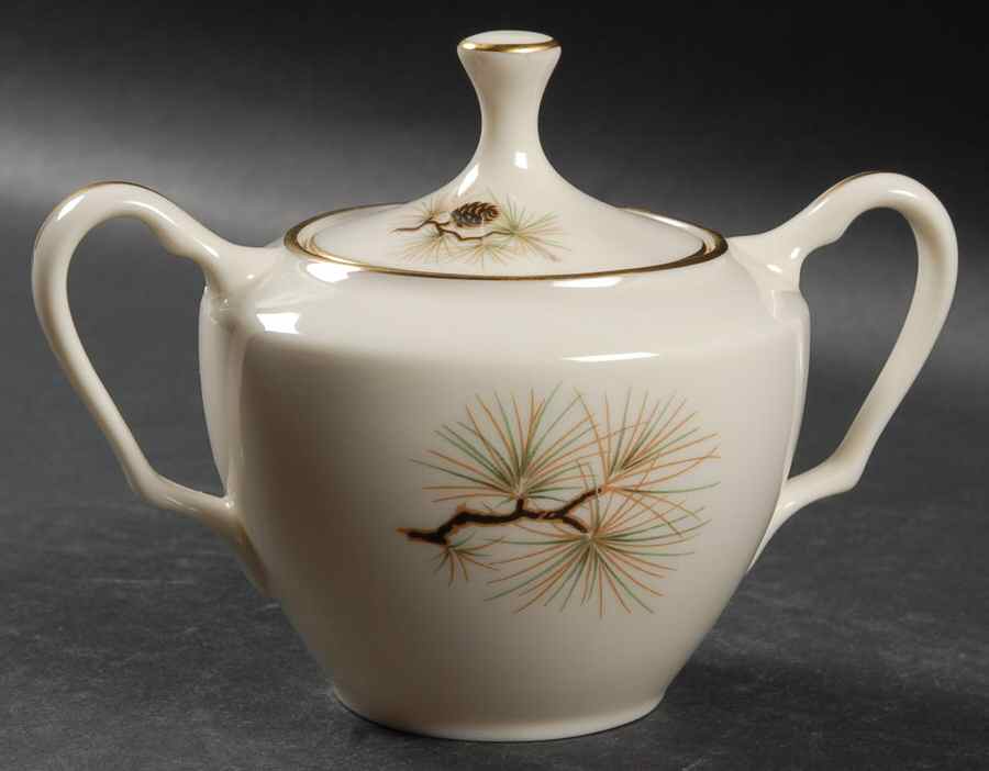 Pine Sugar Bowl & Lid by Lenox-1