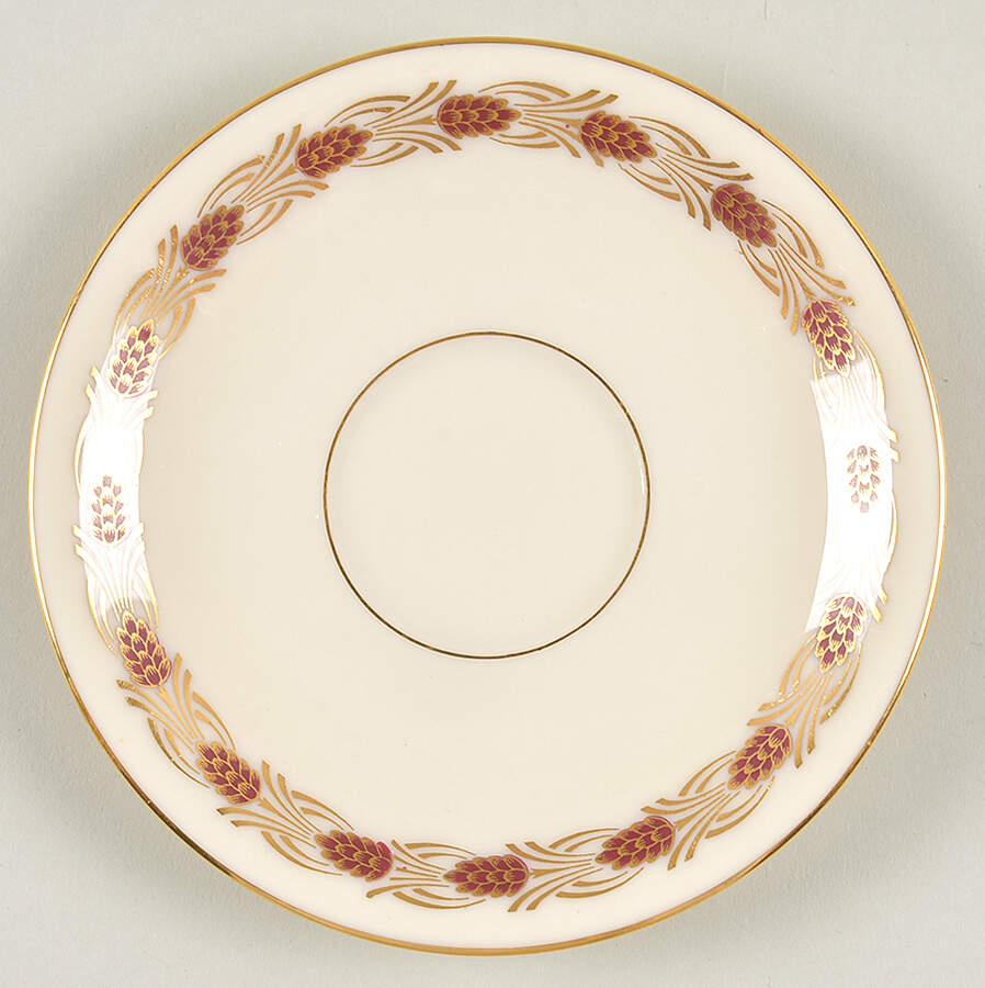 Pinehurst Maroon Saucer for Bouillon Cup by Lenox-1