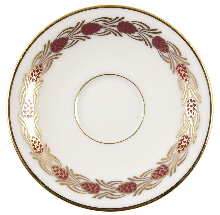 Pinehurst Maroon Saucer for Demitasse Cup by Lenox-1