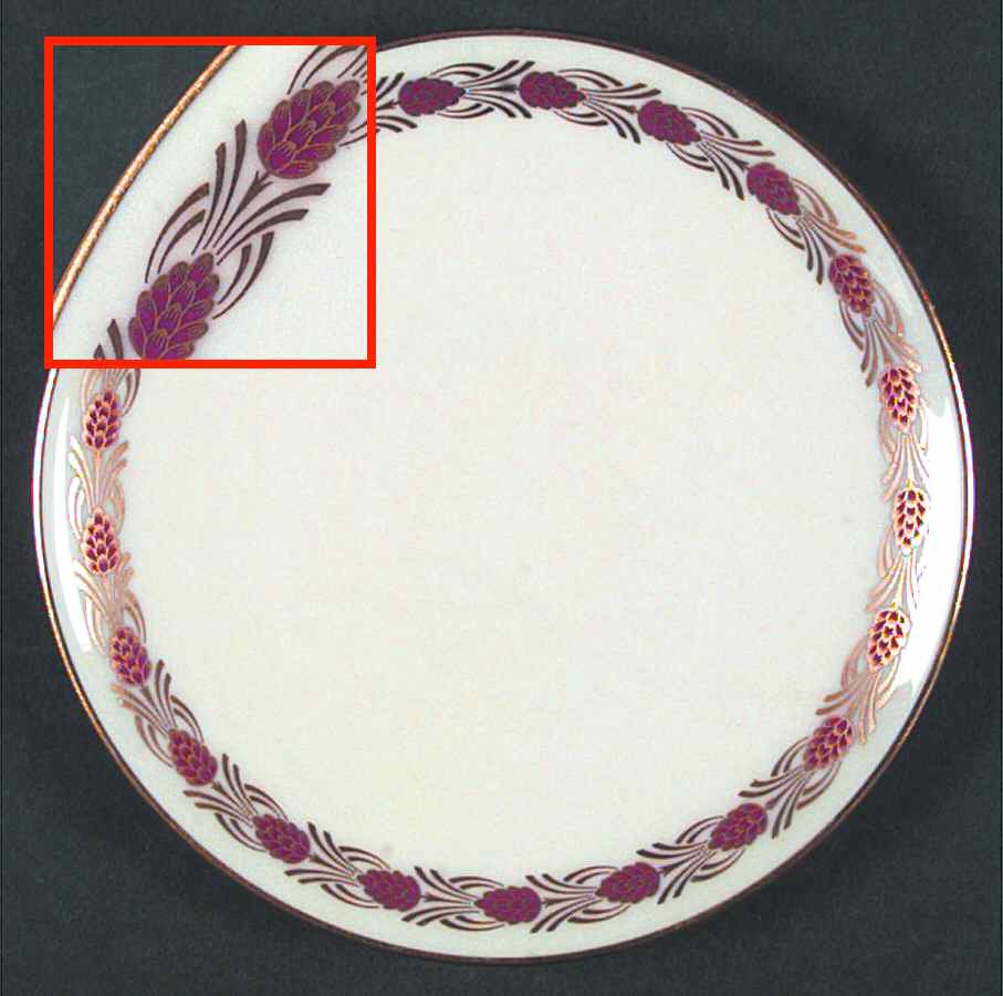 Pinehurst Maroon Saucer for Cream Soup Bowl by Lenox-1
