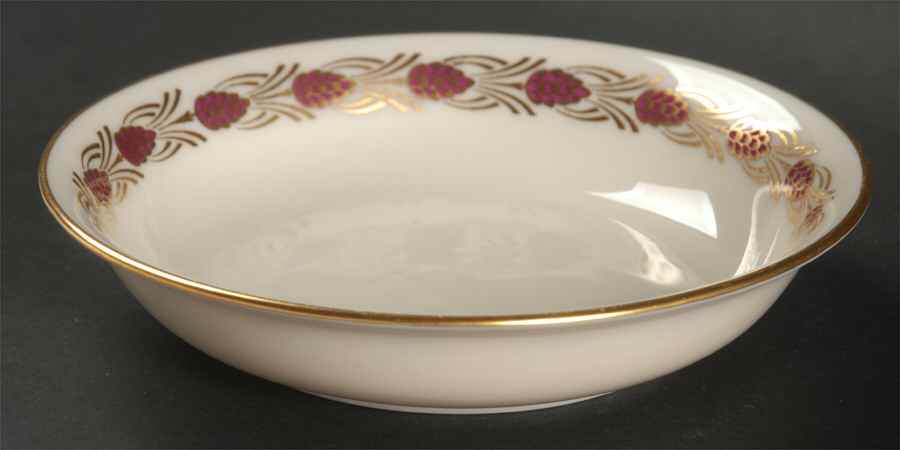 Pinehurst Maroon Fruit/Dessert (Sauce) Bowl by Lenox-1