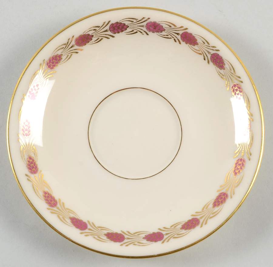 Pinehurst Maroon Saucer for Oversized Cup by Lenox-1