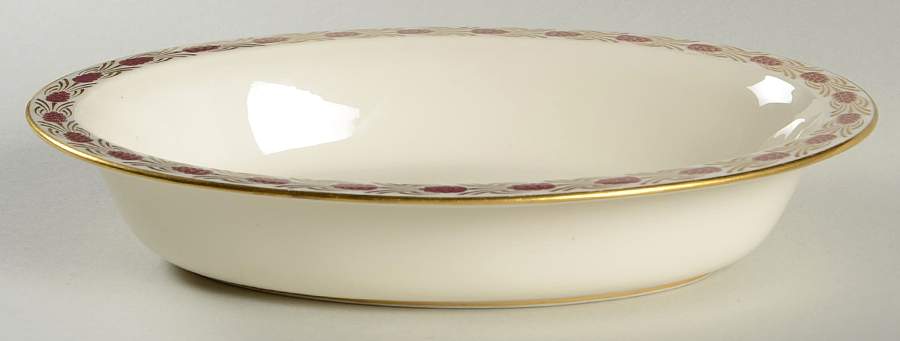 Pinehurst Maroon 10" Oval Vegetable Bowl by Lenox-1