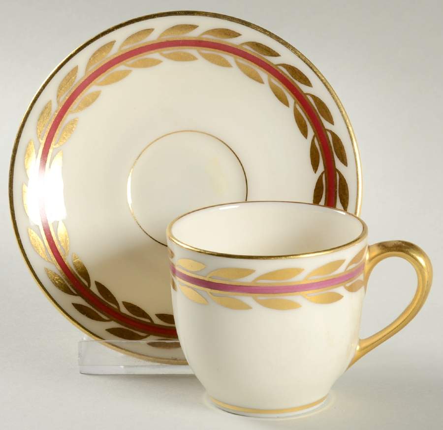 Platina Maroon Flat Demitasse Cup by Lenox-1