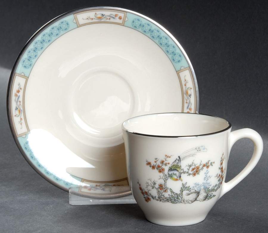 Plum Blossoms Flat Demitasse Cup & Saucer Set by Lenox-1