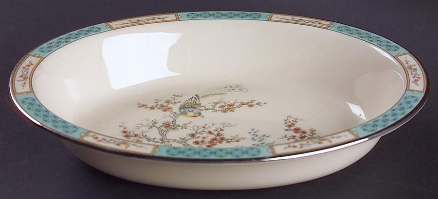 Plum Blossoms 9" Oval Vegetable Bowl by Lenox-1