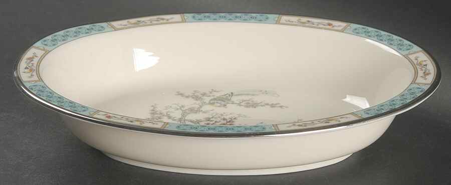 Plum Blossoms 8" Oval Vegetable Bowl by Lenox-1