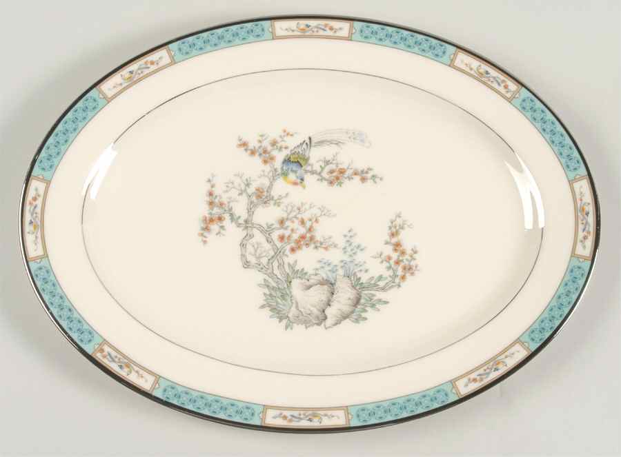 Plum Blossoms 13" Oval Serving Platter by Lenox-1