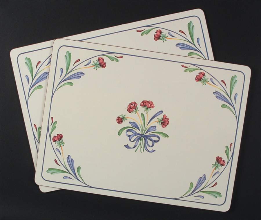 Poppies On Blue (Set of 2) Corkboard Placemat by Lenox-1