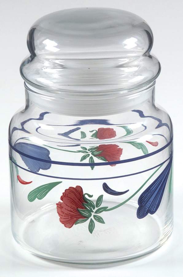 Poppies On Blue Medium Glassware Canister by Lenox-1