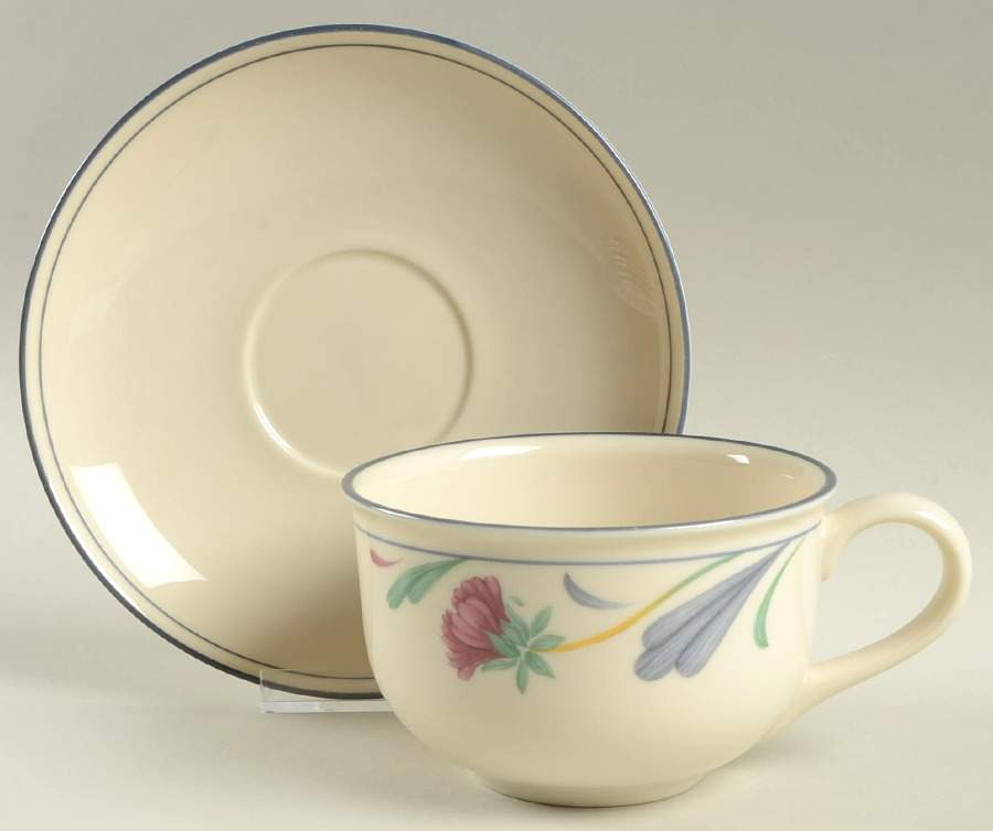 Poppies On Blue Breakfast Cup & Saucer Set by Lenox-1