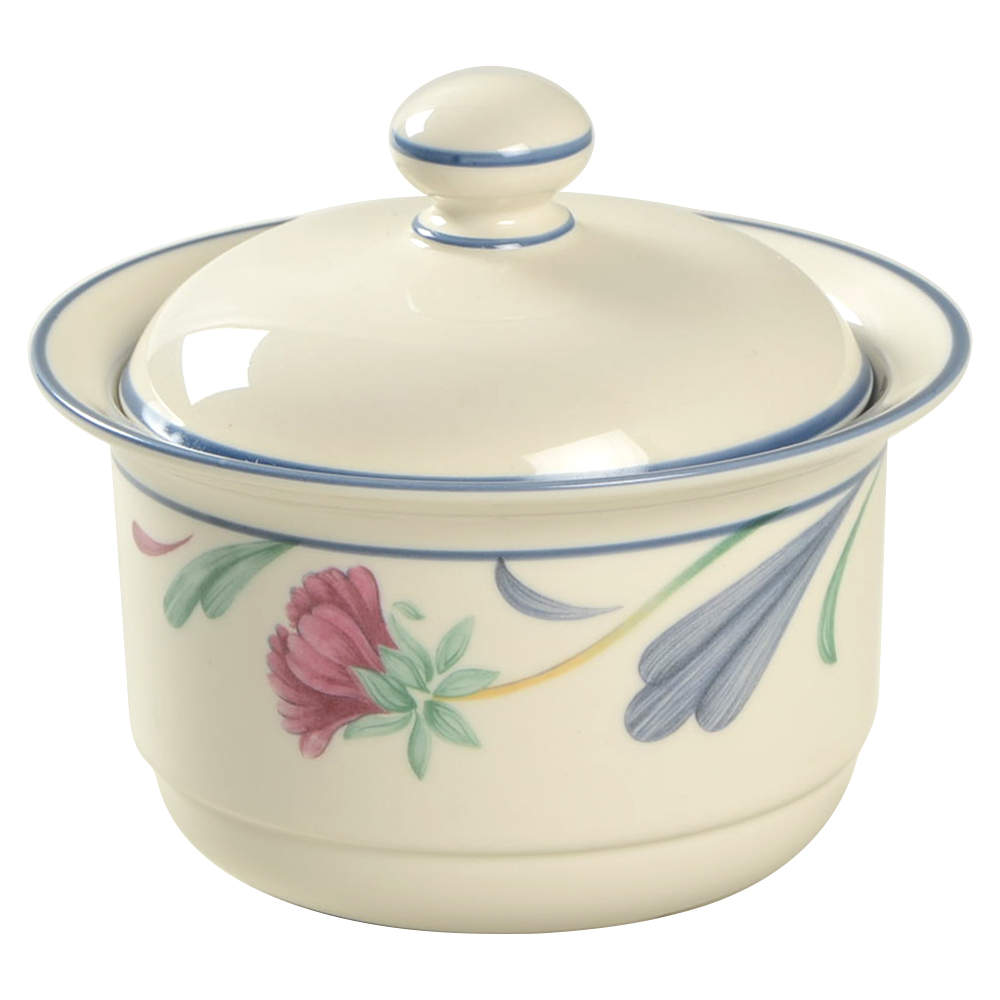 Poppies On Blue Sugar Bowl & Lid by Lenox-1