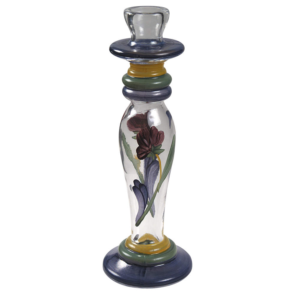 Poppies On Blue Glassware Candlestick by Lenox-1