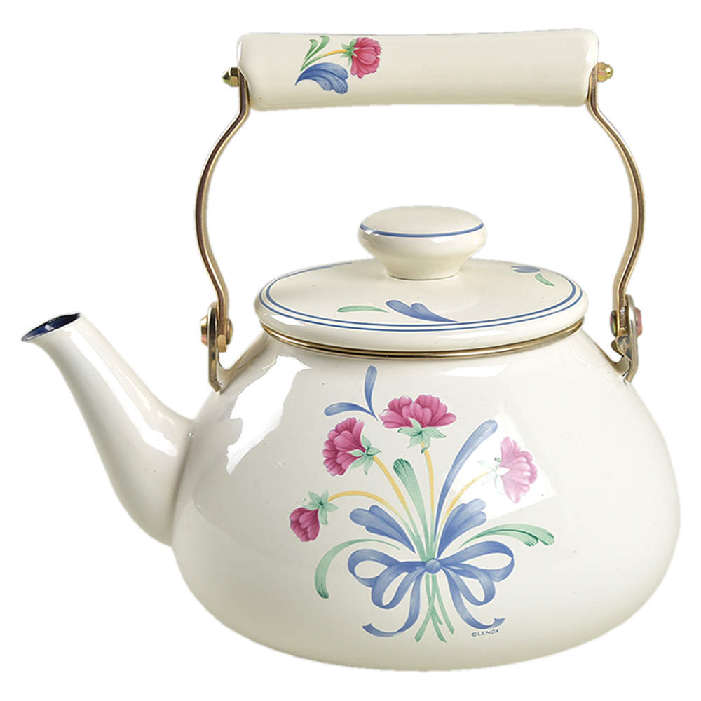 Poppies On Blue Metal Kettle & Lid by Lenox-1